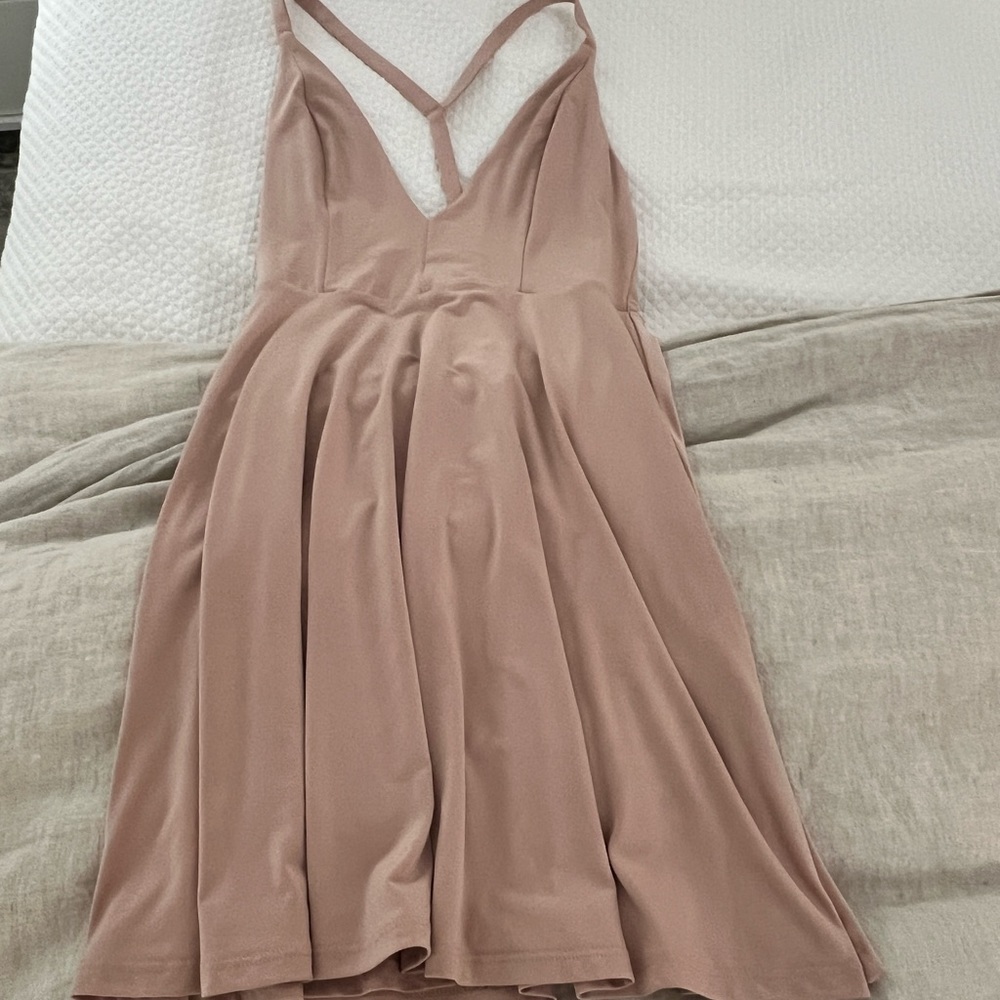 light pink mini dress size XS